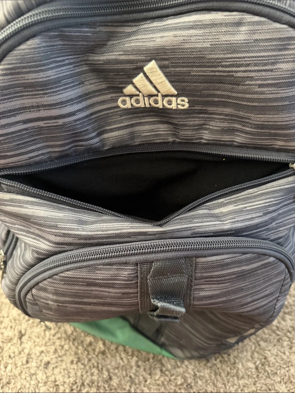 adidas Gray Striped Backpack